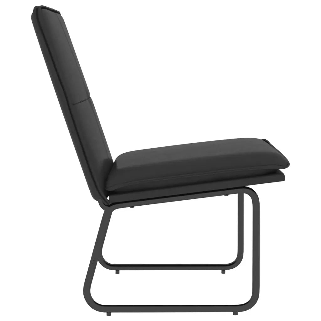 Sedia Lounge Nera 54x75x76 cm in Similpelle