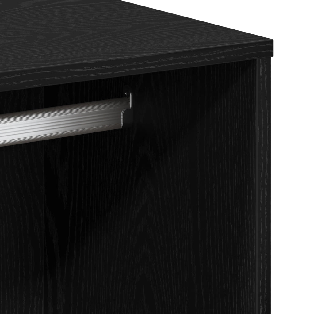 Armadio Cosmetico in Rovere Nero 80x40x75 cm Realizzato in Legno Ingegnerizzato