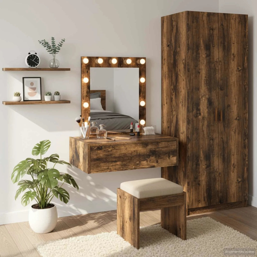 Toeletta | Tavolo da Trucco Marrone 60 x 40 x 70 cm Legno multistrato