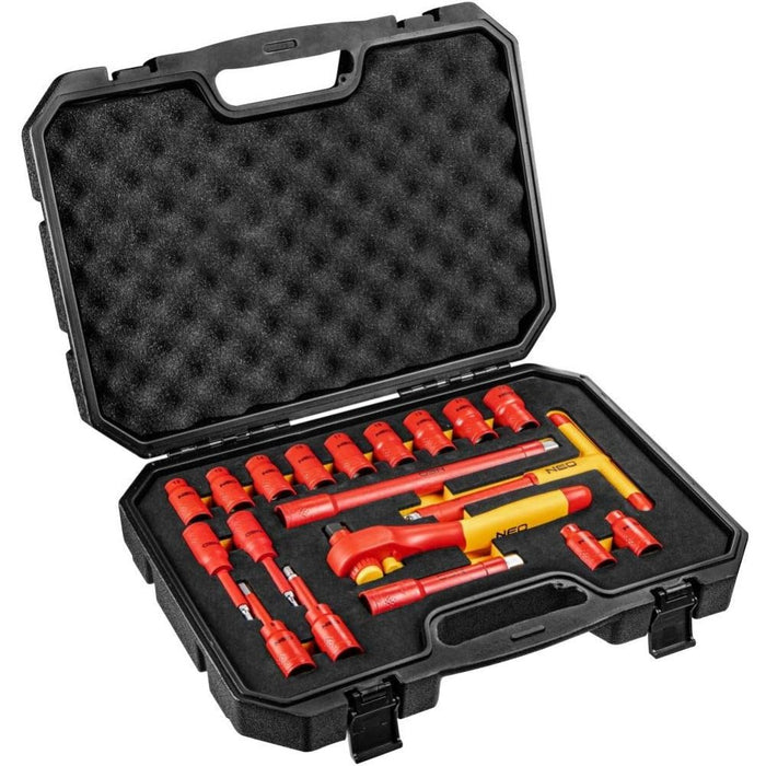 Topex 01-306 set di bussole isol olate 1000v, 19 pezzi