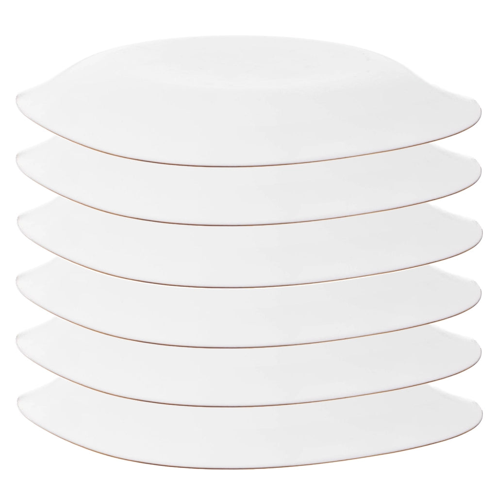 Set di 6 piatti da dessert KADAX da 21,5 cm, colore bianco e oro.