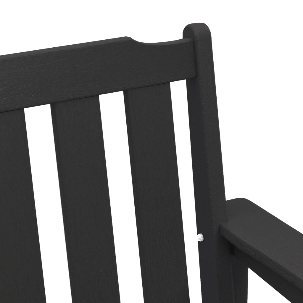 Panchina Nera 120 cm HDPE