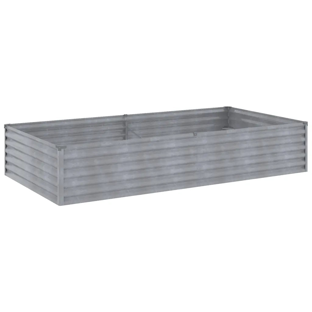 Fioriera Rialzata da Giardino 195x100x36 cm in Acciaio Cortencod mxl 130179