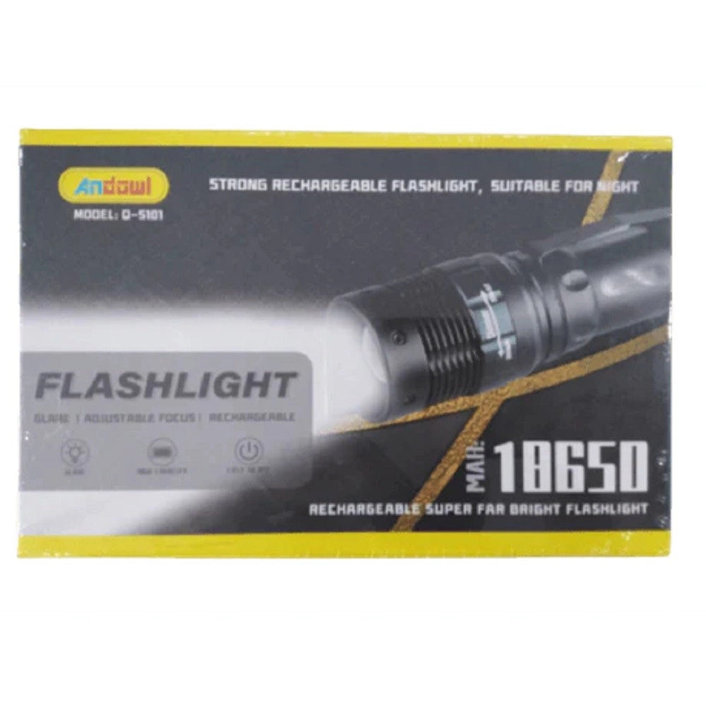 Trade Shop - Torcia Ricaricabile Super Potente Per Camping Pesca Notturna Caccia 30w Q-5101 -