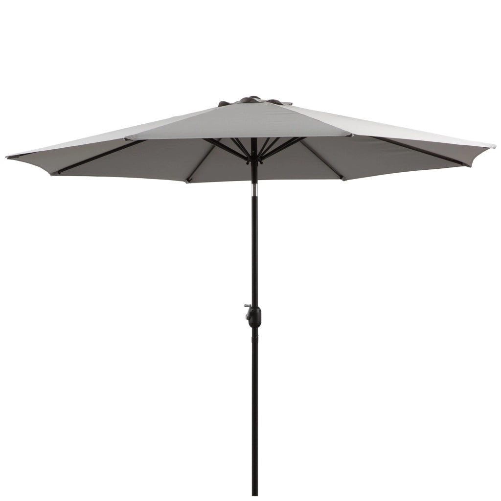 Easycomfort Ombrellone da Giardino 3x2.50 m Inclinabile, con Manovella e Palo Smontabile Grigio Chiaro