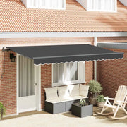 vidaXL Tenda Retrattile Antracite 400 x 200 cm Poliestere e Alluminio