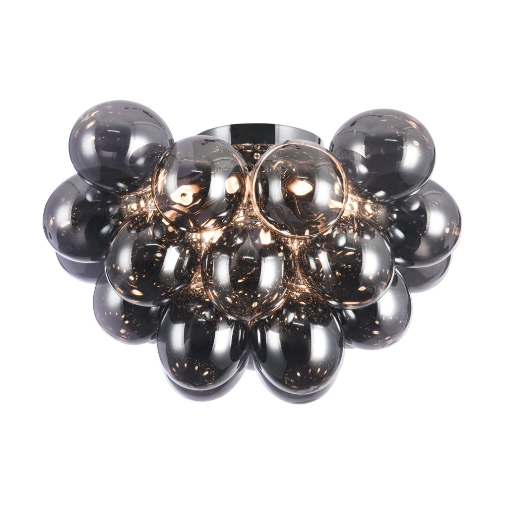 Maytoni Plafoniera contemporanea Balbo 8 luci G9 nichel metallo diffusore vetro fumè