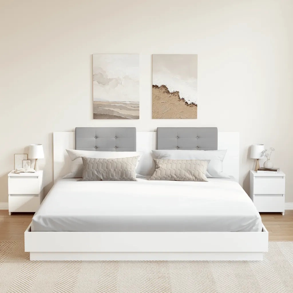 Comodini 2 pz Bianco 30x30x40 cm in Legno Ingegnerizzato cod mxl 31225