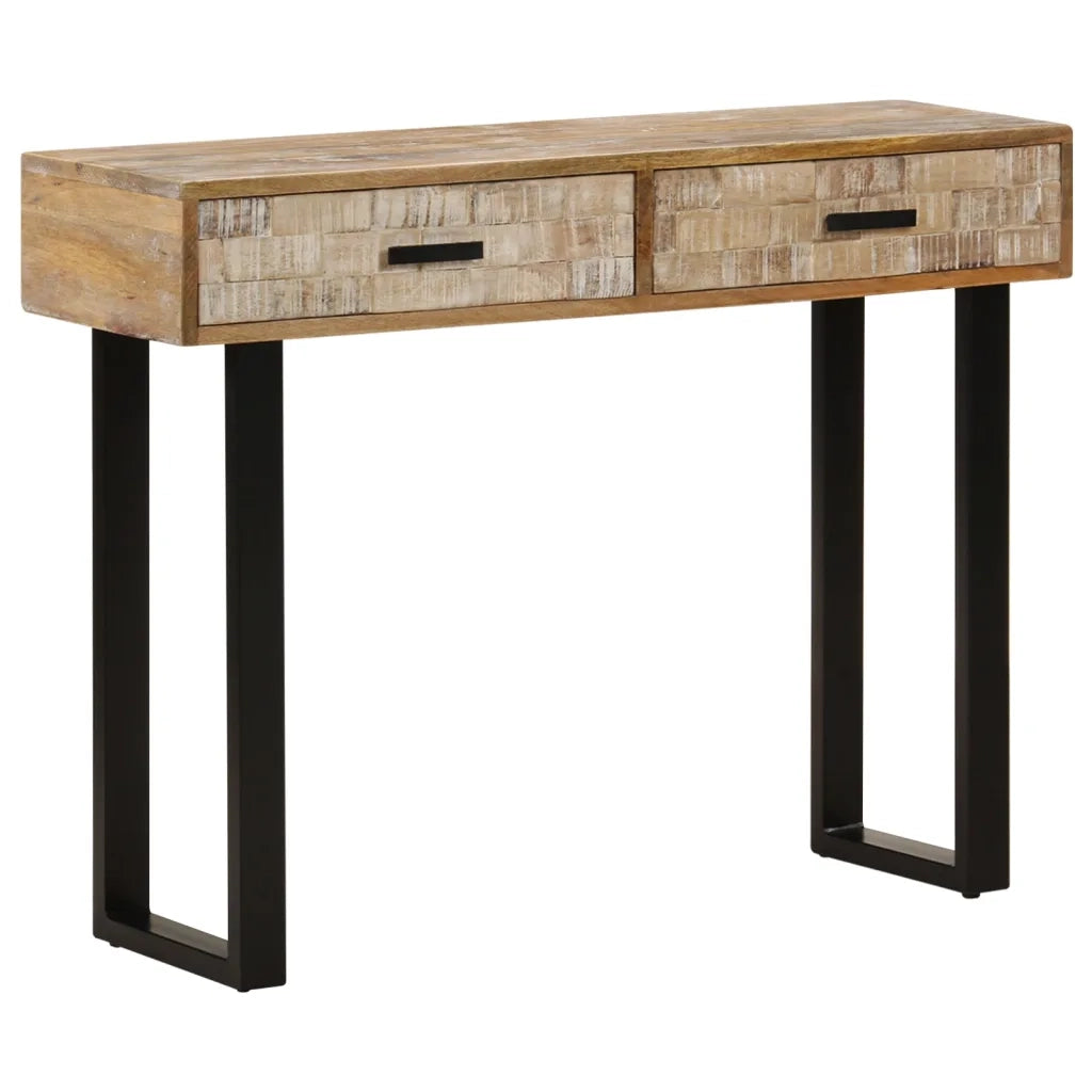Tavolo Consolle 100x30x75 cm in Legno Massello di Mango cod mxl 18678