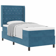 Letto a molle con materasso Blu 90 x 190 cm Velluto 3341934