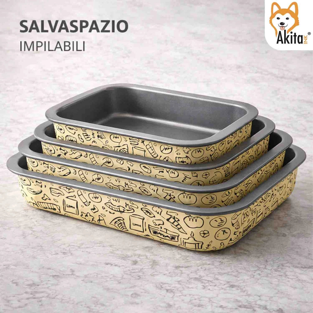Akitaink Set Teglie Pastella 20 25 30 35 cm