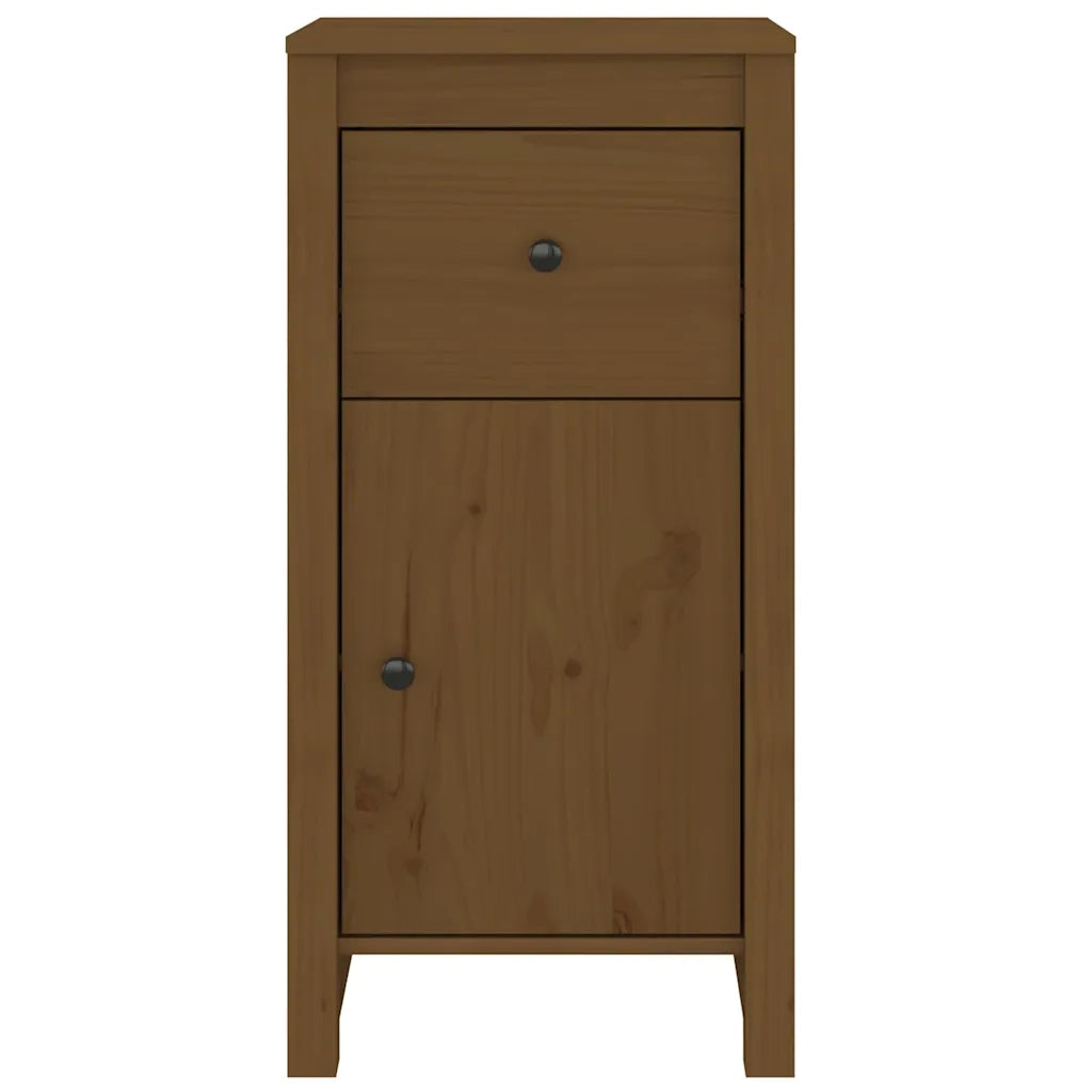Credenza Marrone Ambrato 40x35x80 cm in Legno Massello di Pino 813760