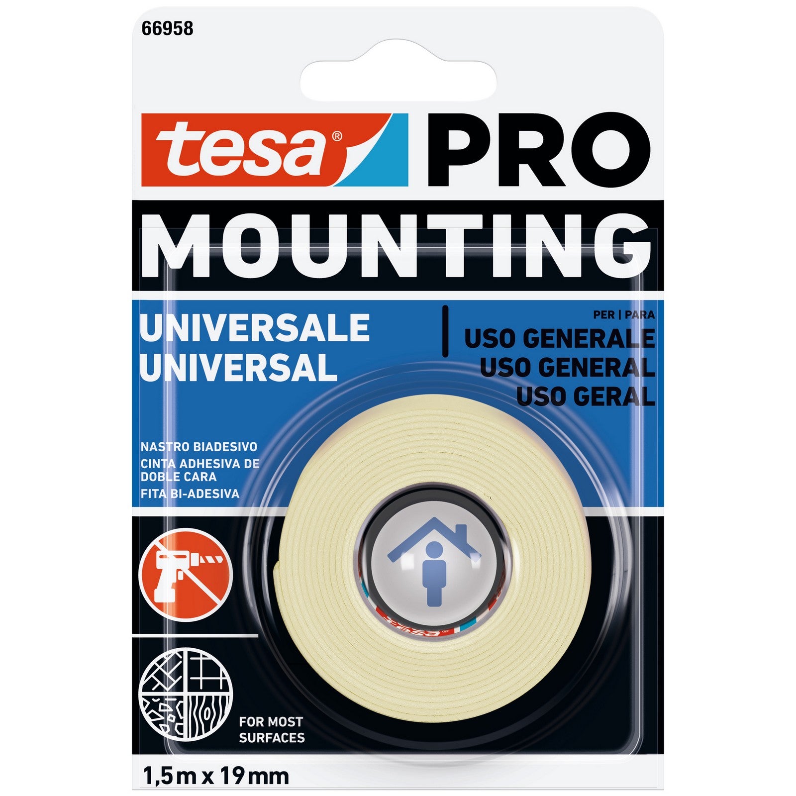 tesa nastro biades.mounting pro universale mt.1,5x19mm cod:ferx.3326