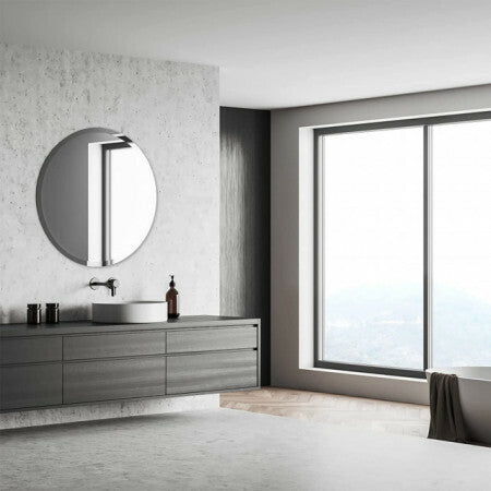 Specchio tondo senza cornice 80 o 90 cm Design Moderno - Dimensione  80 cm 