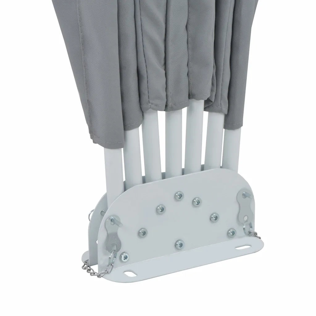 Tenda Laterale per Terrazza Pieghevole Grigio 200 cm