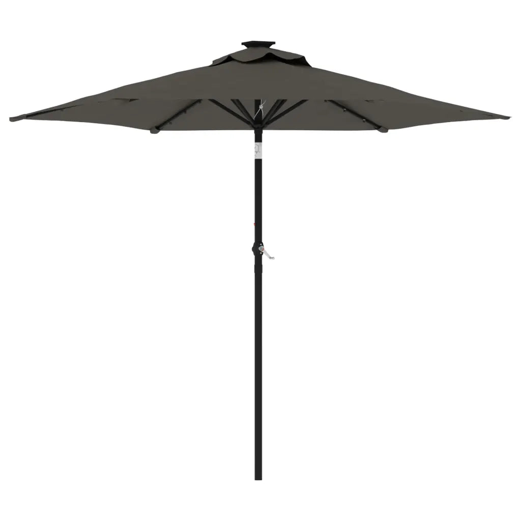 Ombrellone Giardino LED Palo Acciaio Antracite 225x225x212 cm 4005068