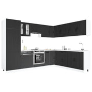 Set Mobili da Cucina 14 pz Lucca Neri Legno Multistrato 3314982