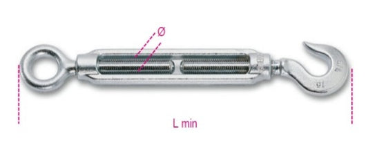 TENDITORE ZN ROBUR OCCHIO+GANCIO MM12 1/2 ART.8006Z CE