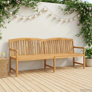 Panchina in legno intagliata a mano Naturale 228 x 60 x 90 cm