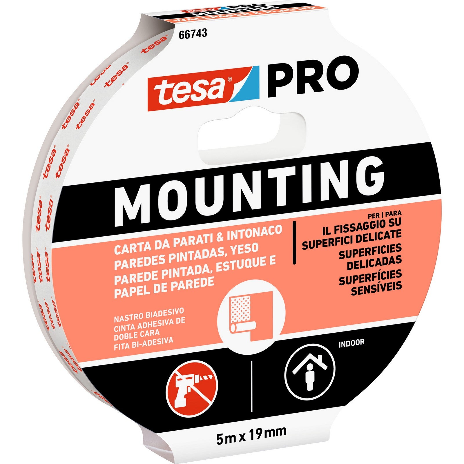 tesa nastro biadesivo mounting pro muro mt.5x19mm. cod:ferx.3327