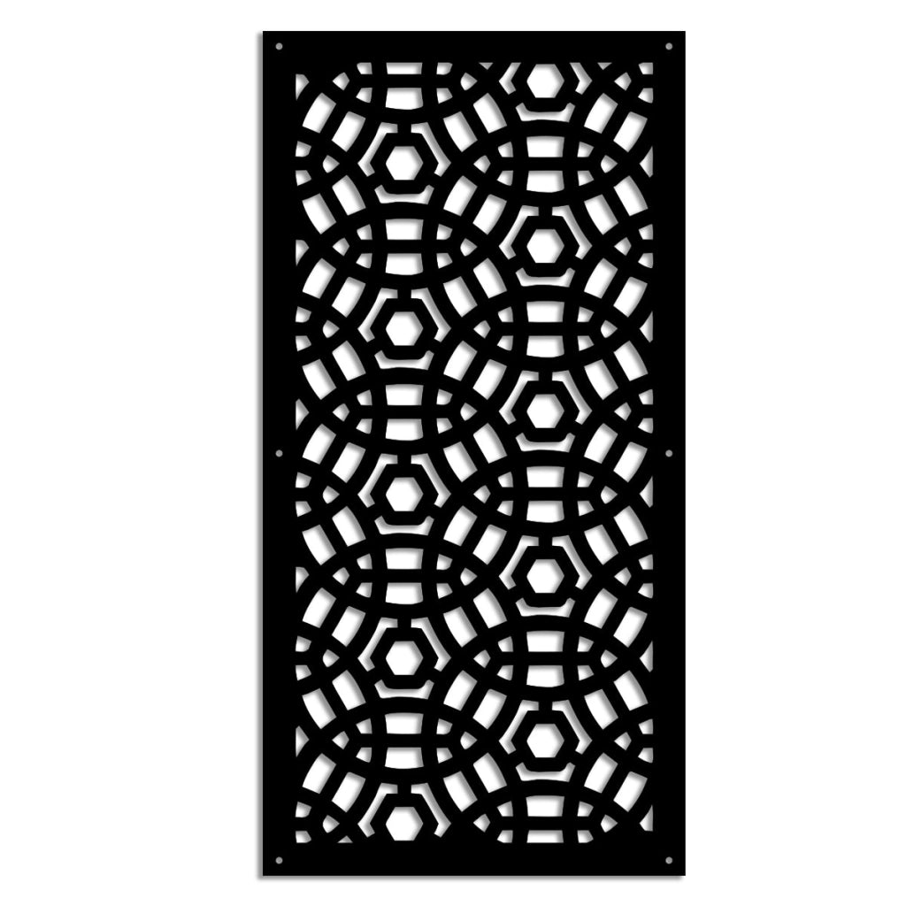 PELOTA MAYA - Pannello in PVC traforato - Parasole Colore: nero, Misura: 47x94 cm