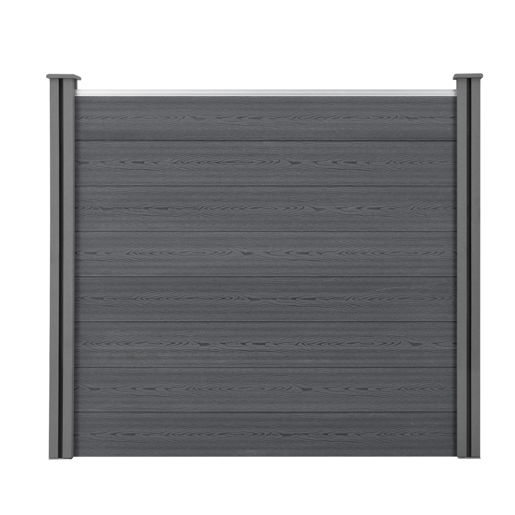 Recinzione in WPC per Giardino Staccionata Frangivista Alta 165 cm Lunga 162 cm Grigio NEU.HOLZ