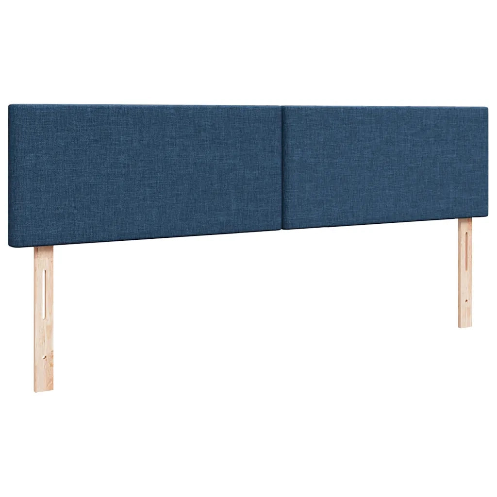 Struttura Letto Pouf con Materasso Blu 180x200cm in Tessuto 3311400