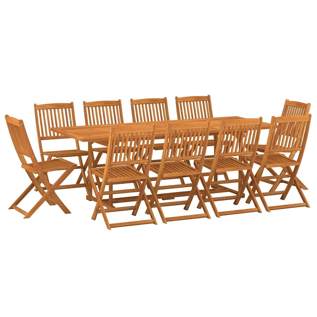 Set Pranzo da Giardino 11 pz in Legno Massello di Acacia cod mxl 35087