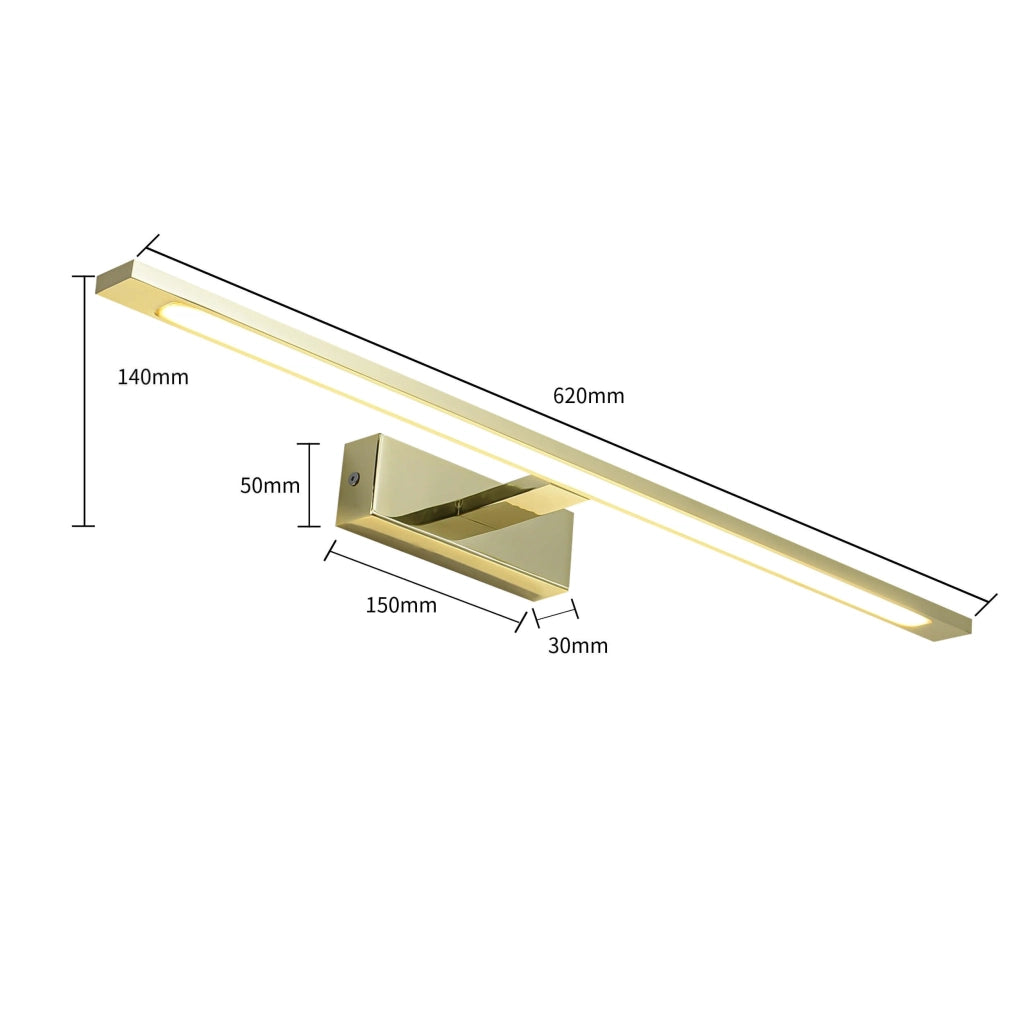 Applique Isla grande oro LED 20W 4000K IP44 Light Prestige