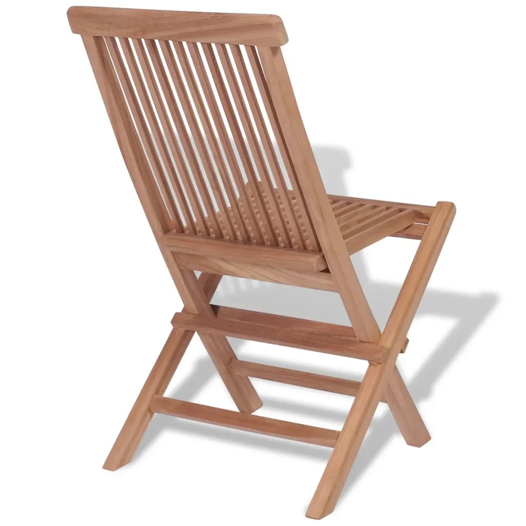 Set da Pranzo Giardino 11 pz Sedie Pieghevoli Massello di Teak 43043