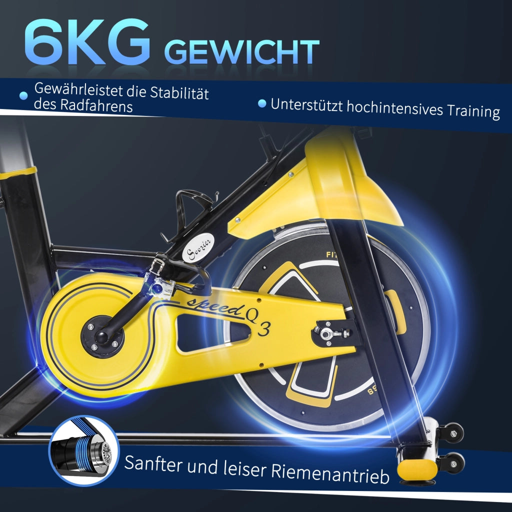 Ciclismo Trainer Bicicletta da Interno ¨C zephmum ¨C Giallo Nero Grigio 45.5x100x101-113 cm