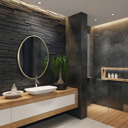 Specchio tondo con cornice Oro Stile Glamour 76 o 91,4 cm - Dimensione 91.4 cm 