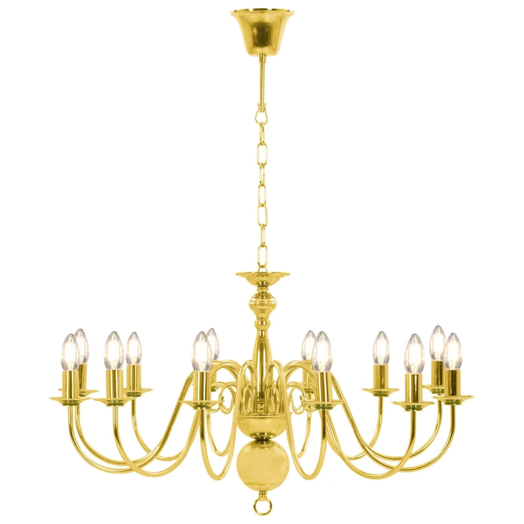Lampada a sospensione classica 80 x 45 cm design elegante atmosfera accogliente in metallo color oro 02_0046429