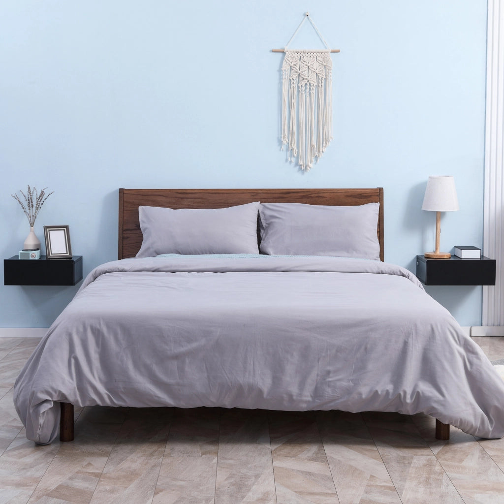 Comodini Sospesi Moderni in Legno ¨C Zephmum ¨C Nero 40x30x15cm