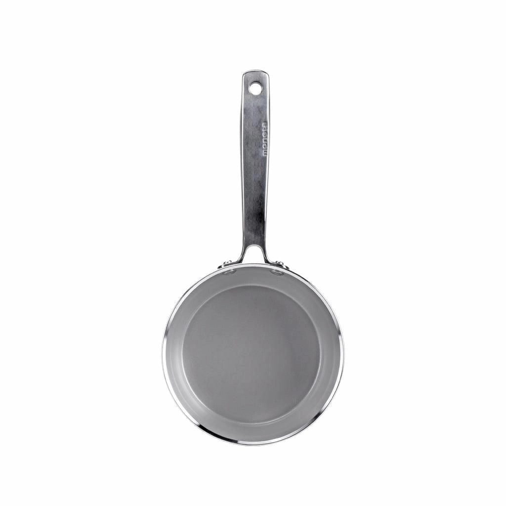 Moneta 0005390516 Armonia Casseruola Antiaderente Senza PTFE PFAS PFOA Nichel Alluminio per Induzione 16 cm colore Nero Grigio