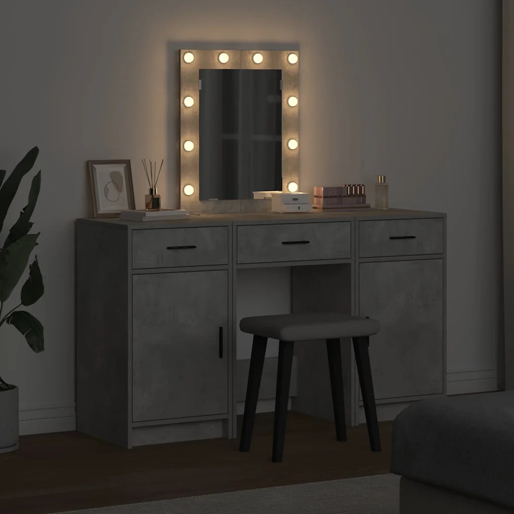 Toeletta | Tavolo da Trucco Grigio 50 x 41 x 135 cm Legno multistrato