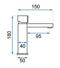 Rubinetto Da Lavabo Rea Icon Black Low