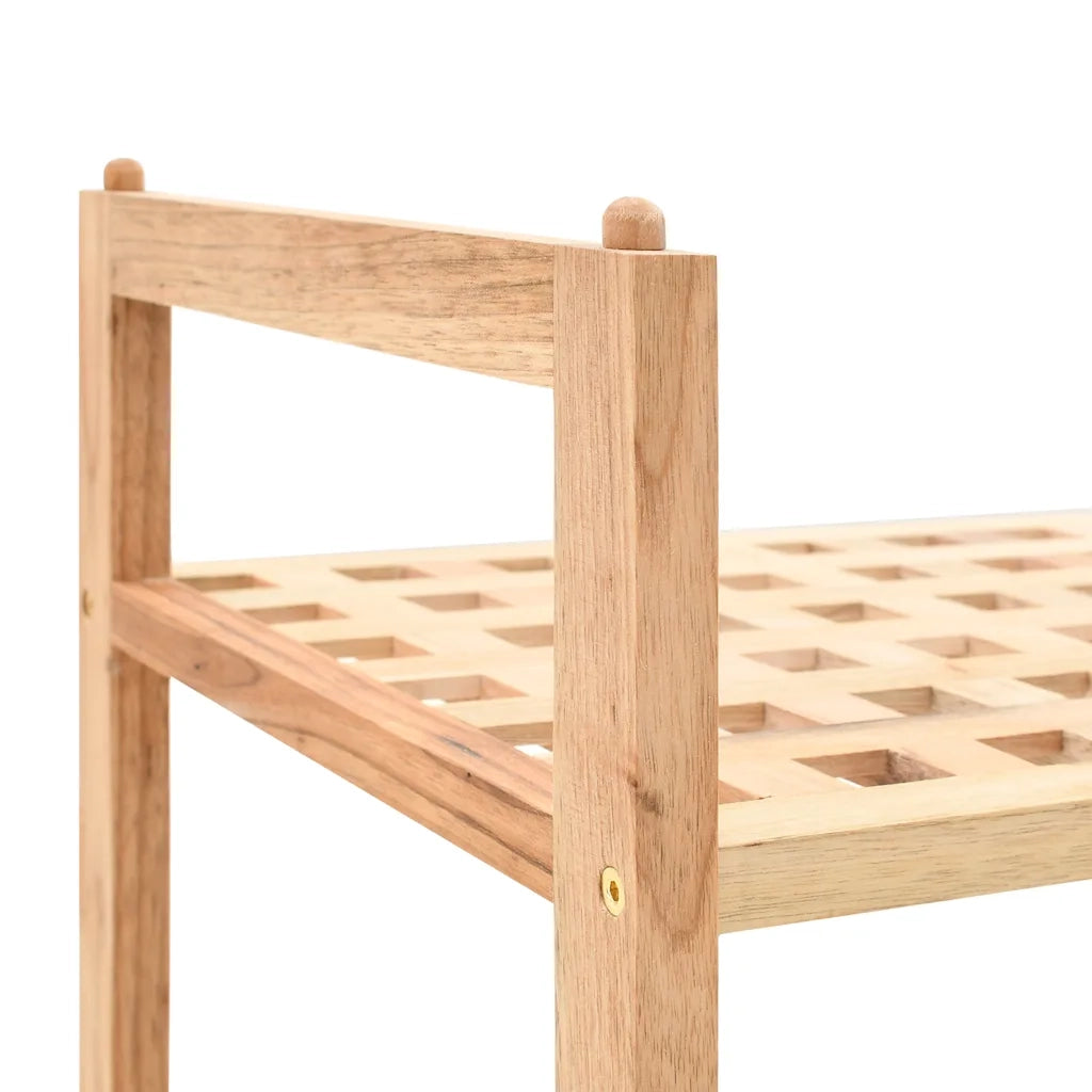Scarpiera in Legno Massello di Noce 69x26x40 cm 247102