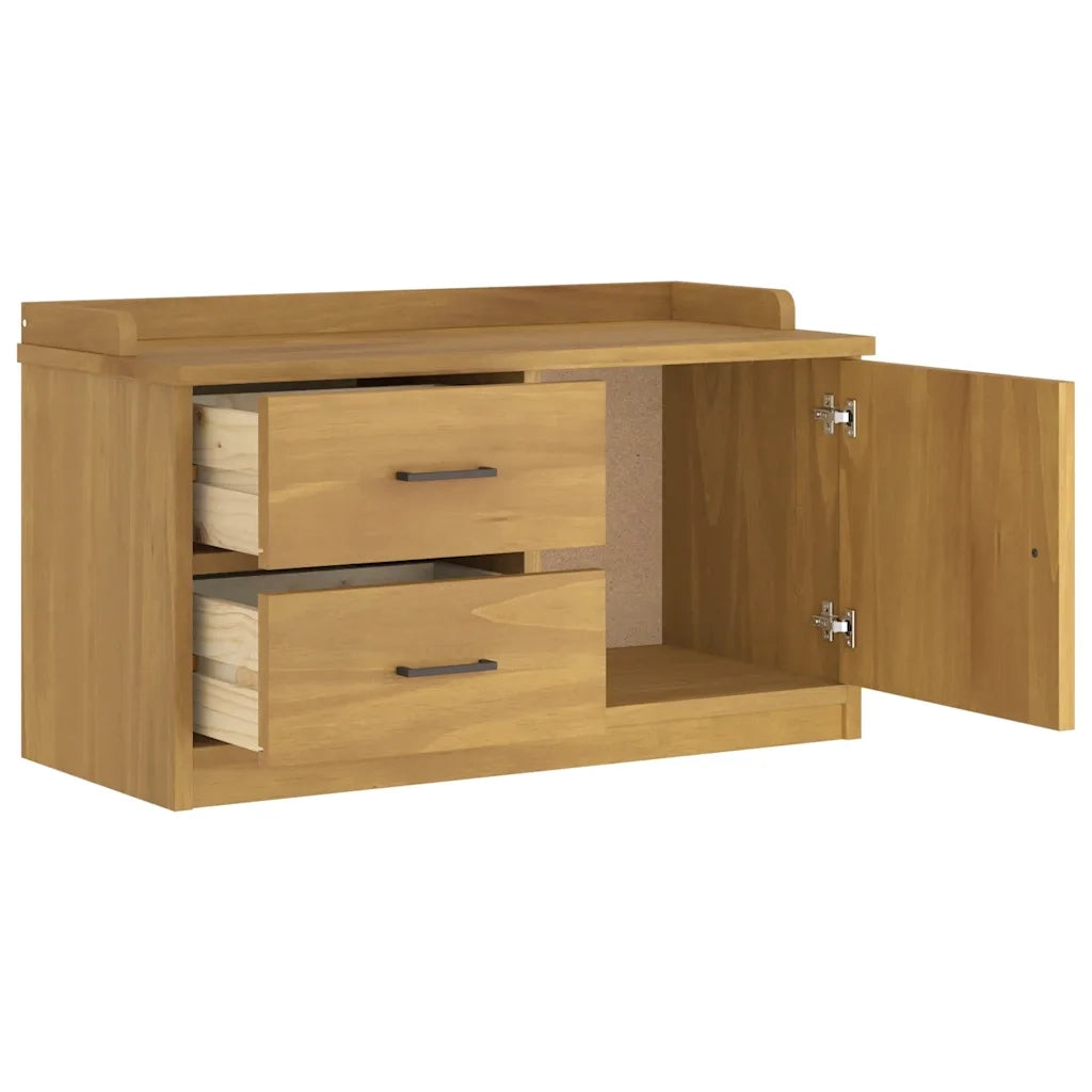 Panca da Corridoio SANDNES 87x40x50 cm Legno Massello di Pino 4010464