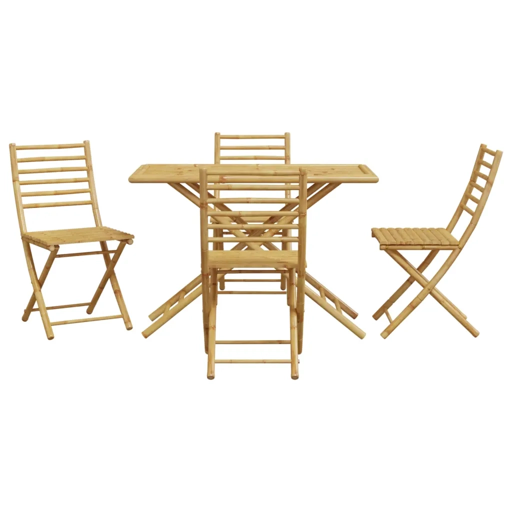 Set da Pranzo da Giardino 5 pz | Set Salotto da Giardino in Bamb¨´