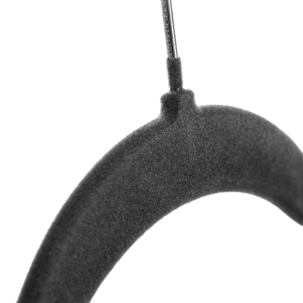 Grucce appendiabiti KADAX con clip per armadio, floccate, 12 pezzi