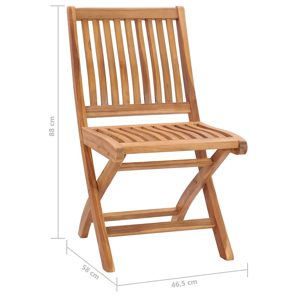 Sedie da Giardino Pieghevoli 6 pz in Legno Massello di Teak 3072805