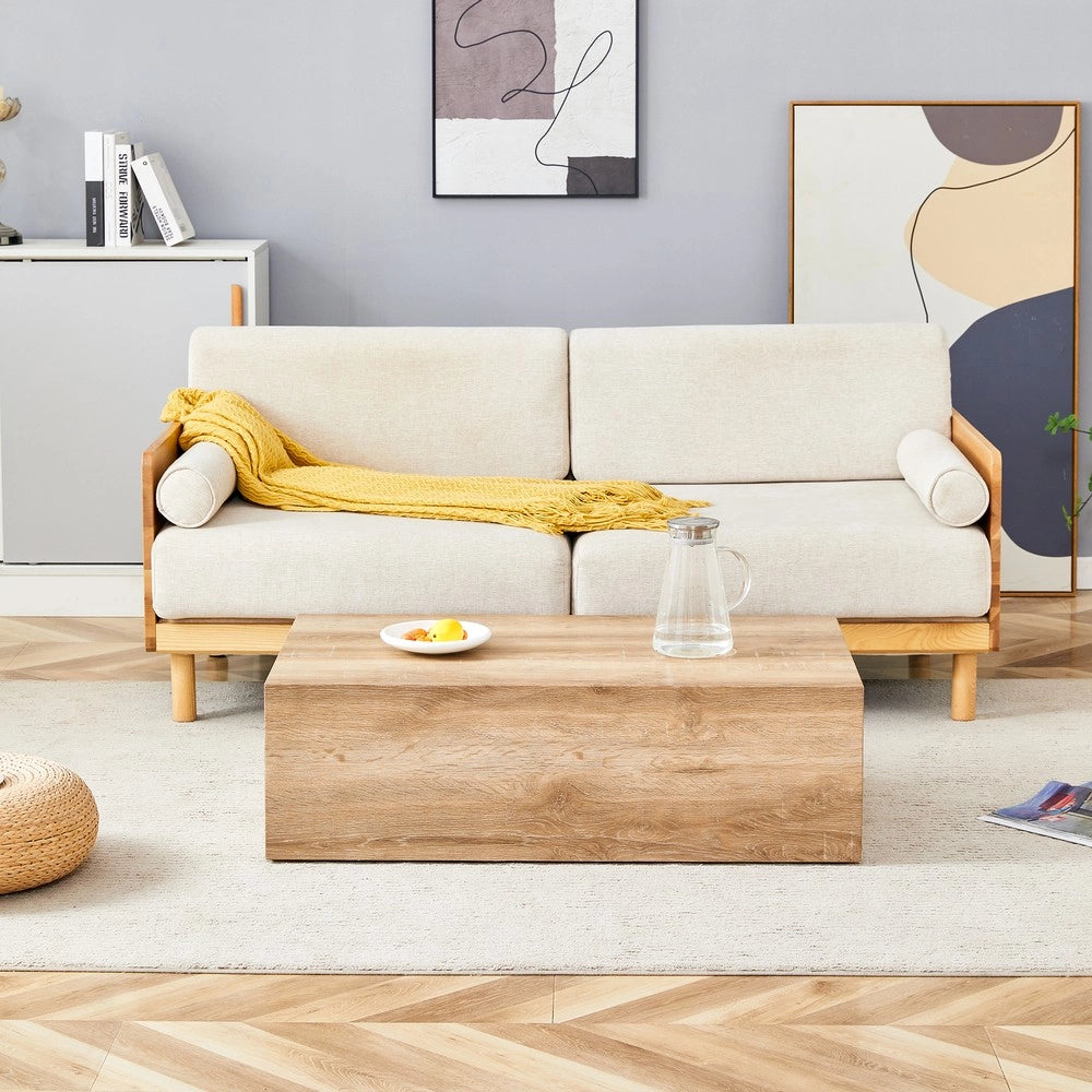 Tavolino da Salotto Rettangolare ¨C Xylo ¨C MDF, 90x50x30, Effetto Legno