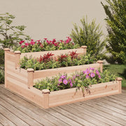Fioriera Rialzata da Giardino-Vaso da Esterno-Fioriera Elevata 120x120x56cm Legno Massello Abete