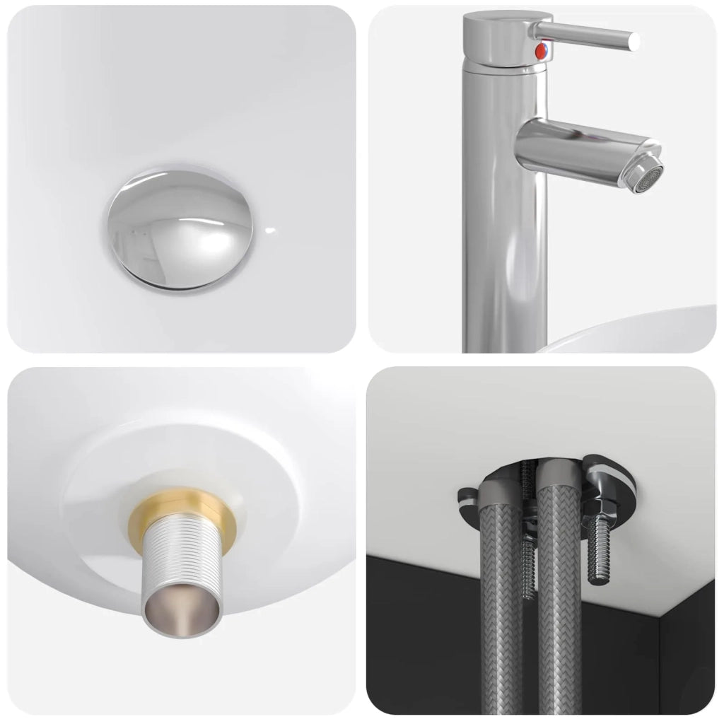 Mobile Lavabo da Parete Nero 49,5 x 44,5 x 65 cm 890443