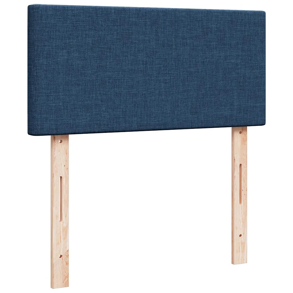 Struttura Letto Pouf con Materasso Blu 80x200 cm in Tessuto 3312186
