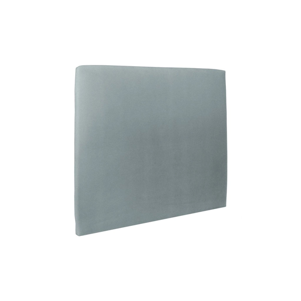 Testiera in tessuto in velluto grigio blu liscio L160 cm