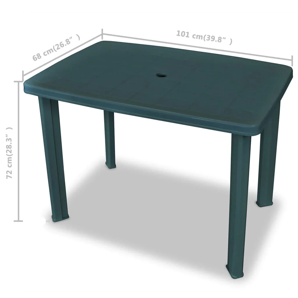 Set di mobili da bistrot in plastica verde da 3 pezzi 02_0014544