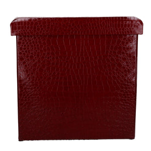 Pouf Contenitore 30x30xh30 cm in Similpelle Rosso