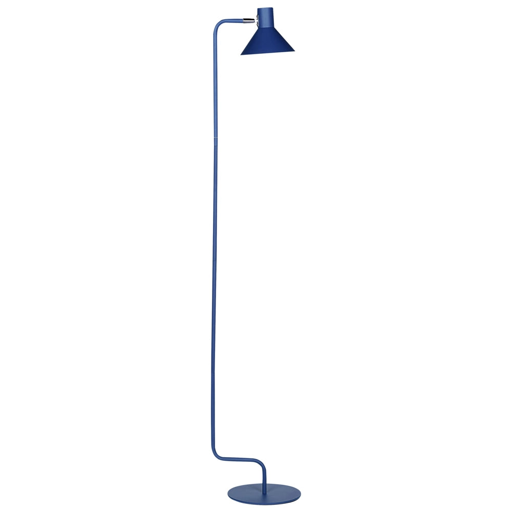 Lampada da terra in metallo blu 154 cm Paralume a cono regolabile Interruttore On-Off Camera da letto Soggiorno Casa Ufficio Illuminazione Design Industriale